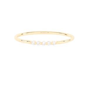 Catbird Jewelry 14K Gold Comet Diamond Ring Size 6 Five Diamonds